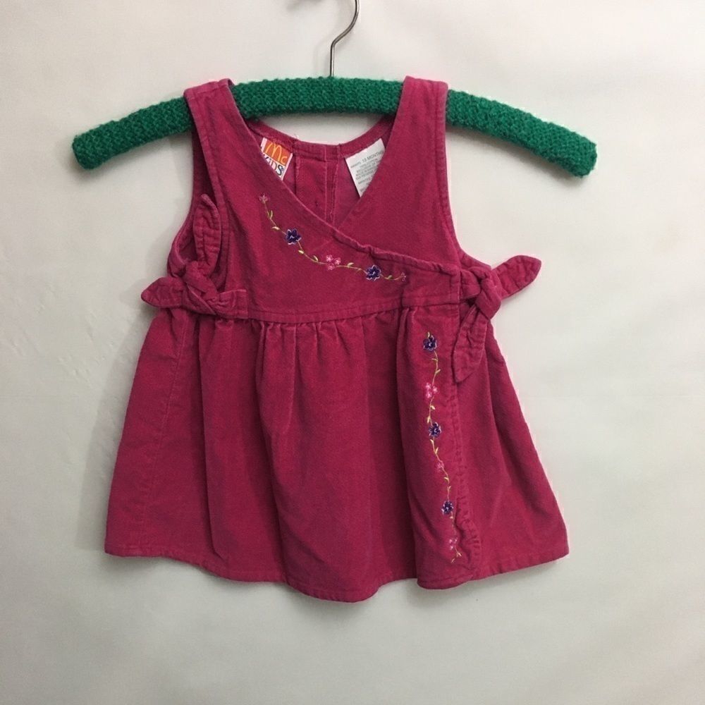 McKids Girls Pink Dress 18 mo Flowered sleeveless